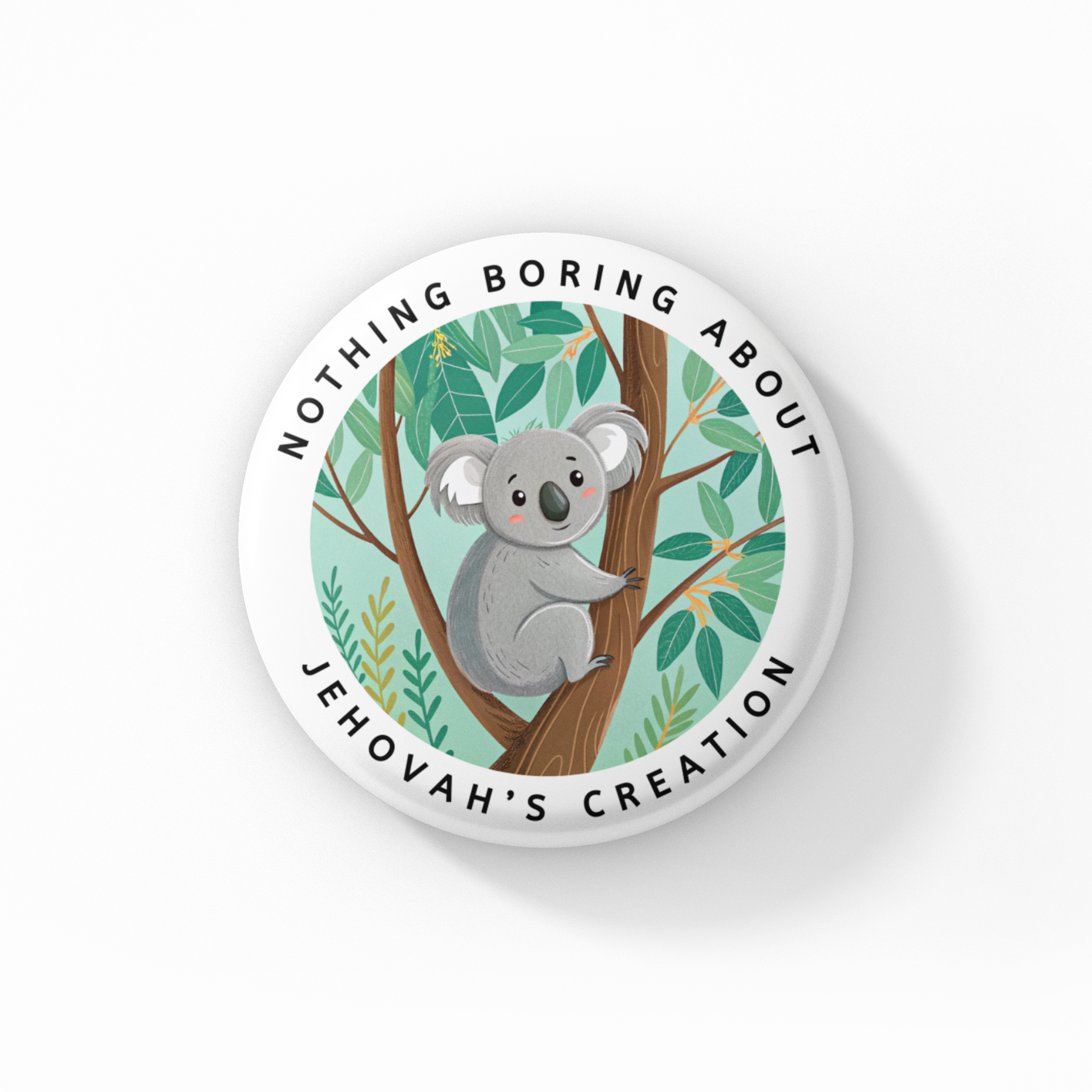 Cuddles the Koala Button Pin