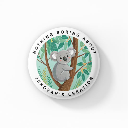 Cuddles the Koala Button Pin