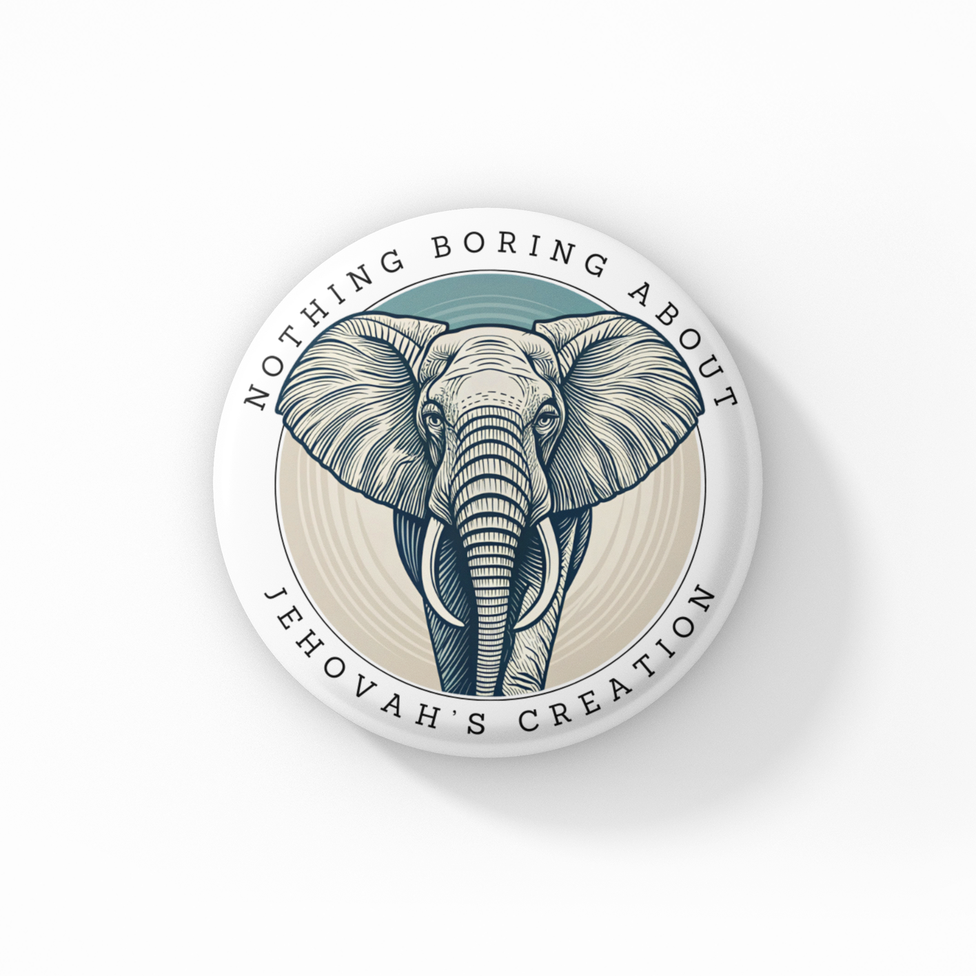 Mombasa the Elephant Button Pin