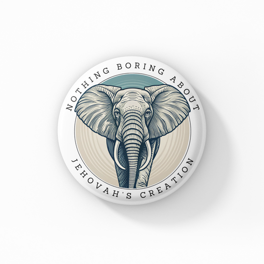 Mombasa the Elephant Button Pin