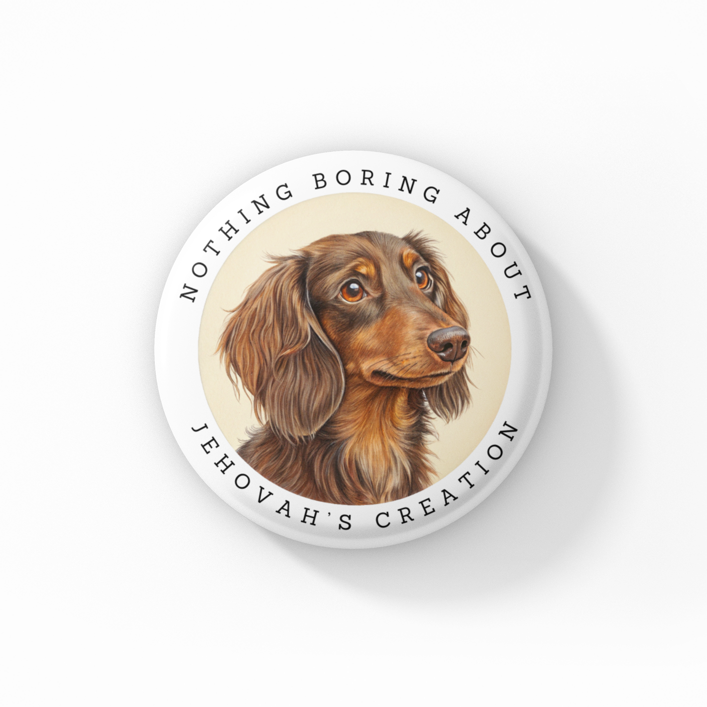 Tootsie the Dachshund Button Pin