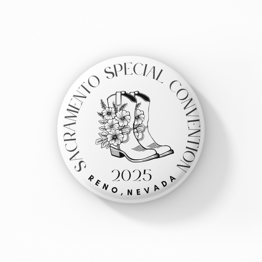 Cowboy Boots - Sacramento Special Convention - Button Pin