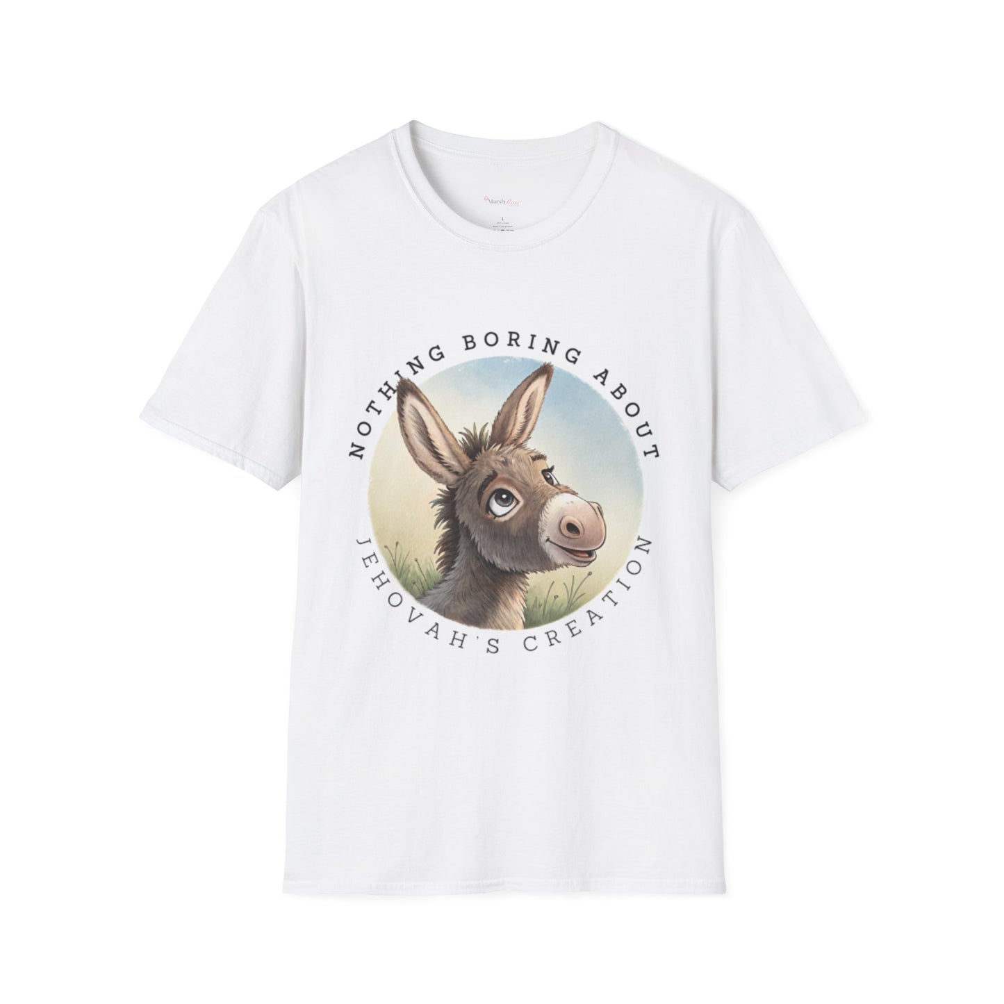 Softstyle T-Shirt - Choncho the Donkey - "Nothing Boring About Jehovah's Creation"