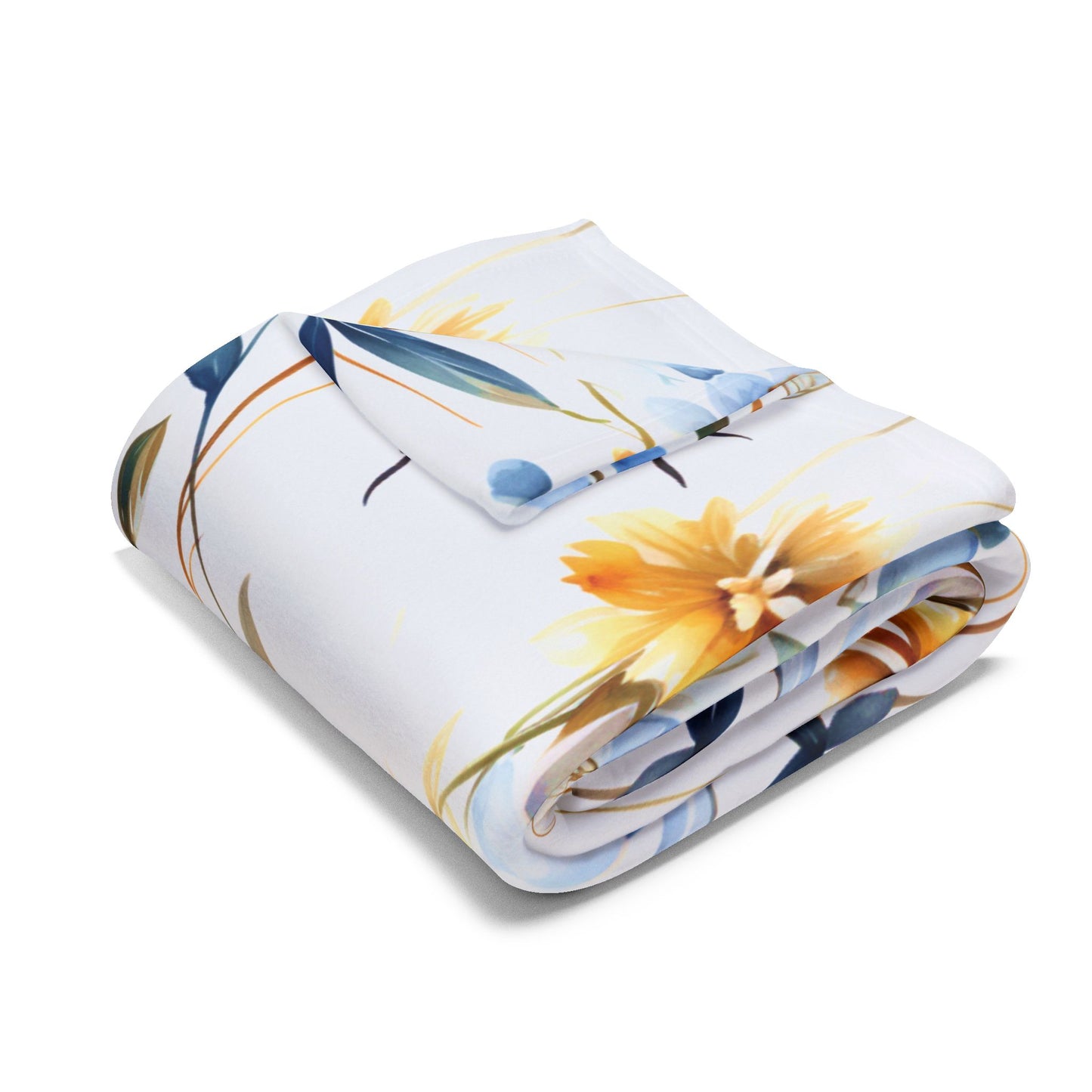 Meeting Lap Blanket - Blue and Yellow Floral