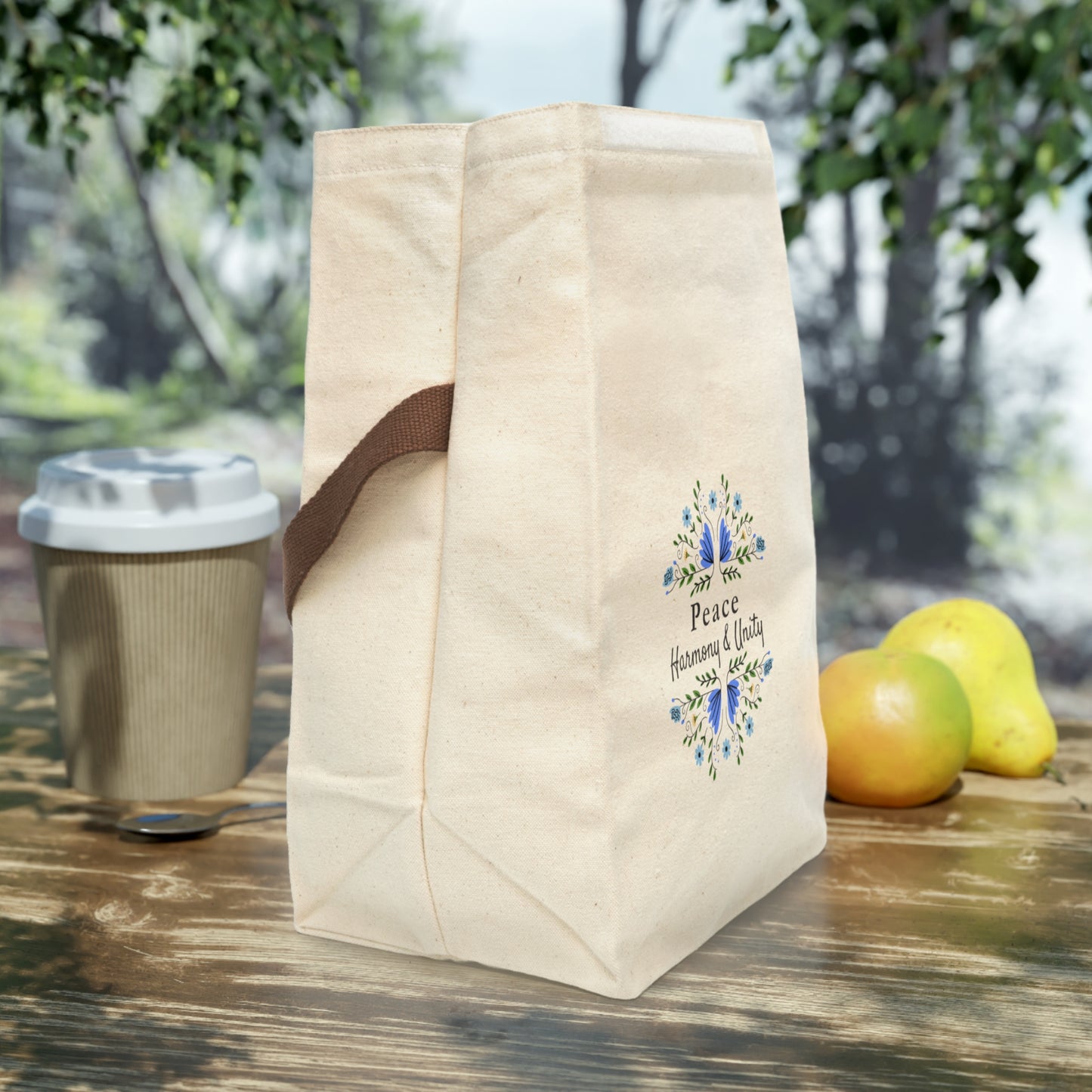 Peace Canvas Lunch Bag - Fruitage of the Spirit Design