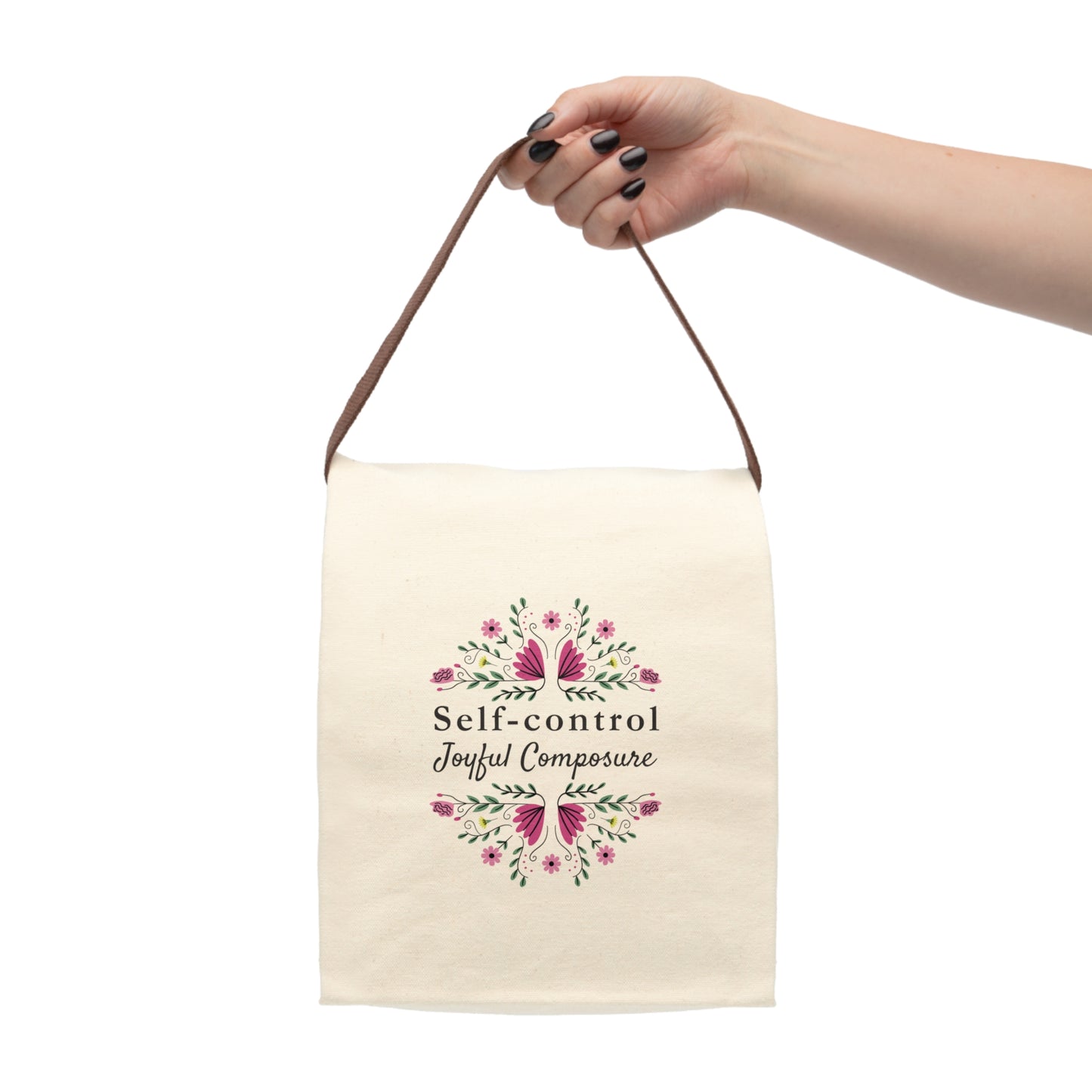 Self-Control Canvas Lunch Bag - Fruitage of the Spirit Design