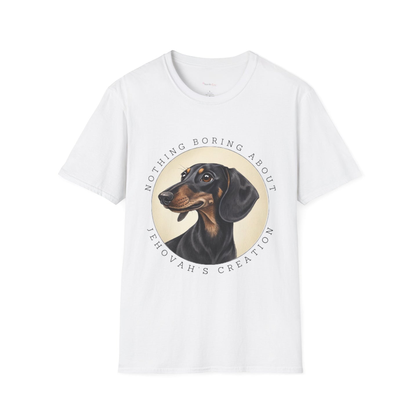 Dachshund Lover Softstyle T-Shirt - Freddles - Nothing Boring About Jehovah's Creation