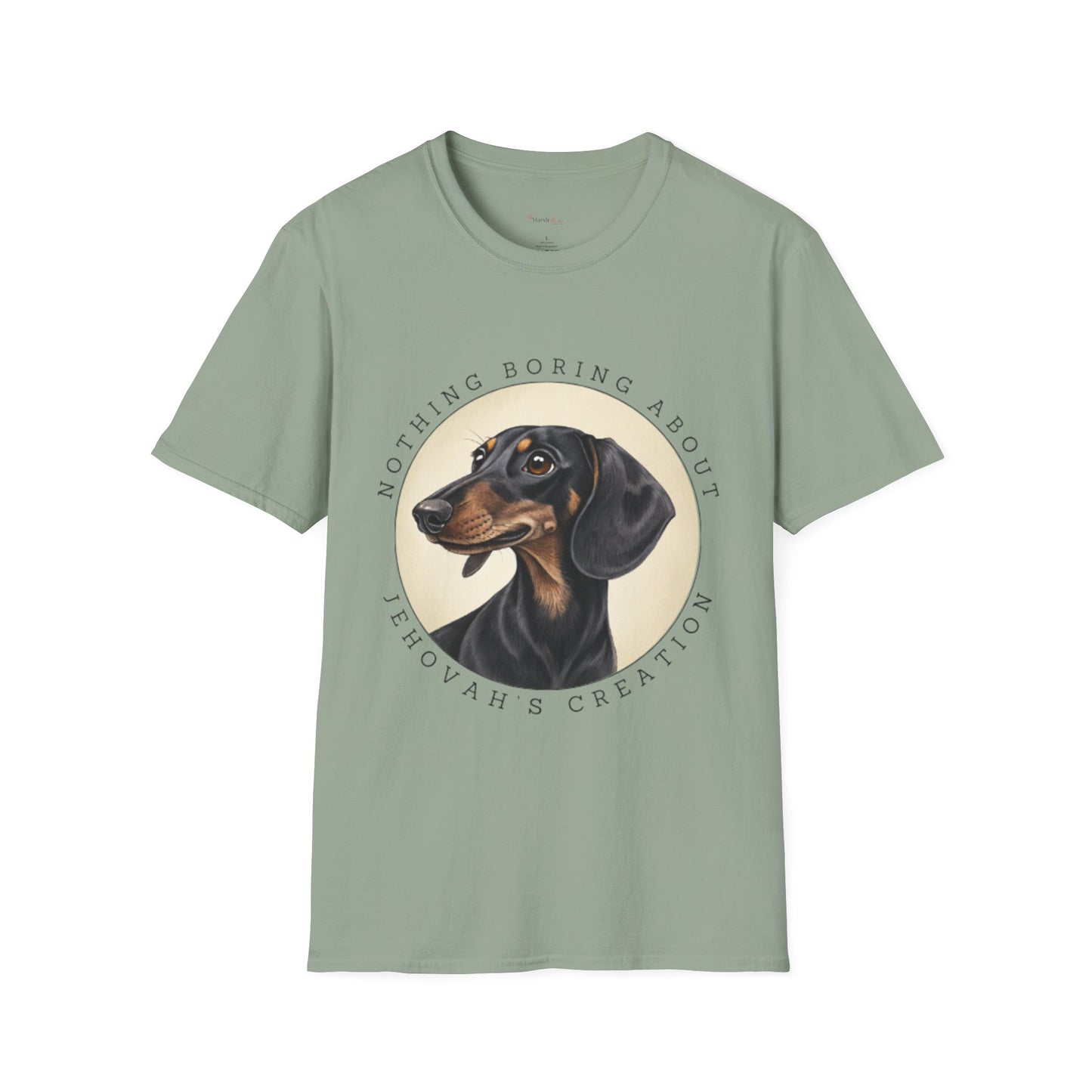Dachshund Lover Softstyle T-Shirt - Freddles - Nothing Boring About Jehovah's Creation
