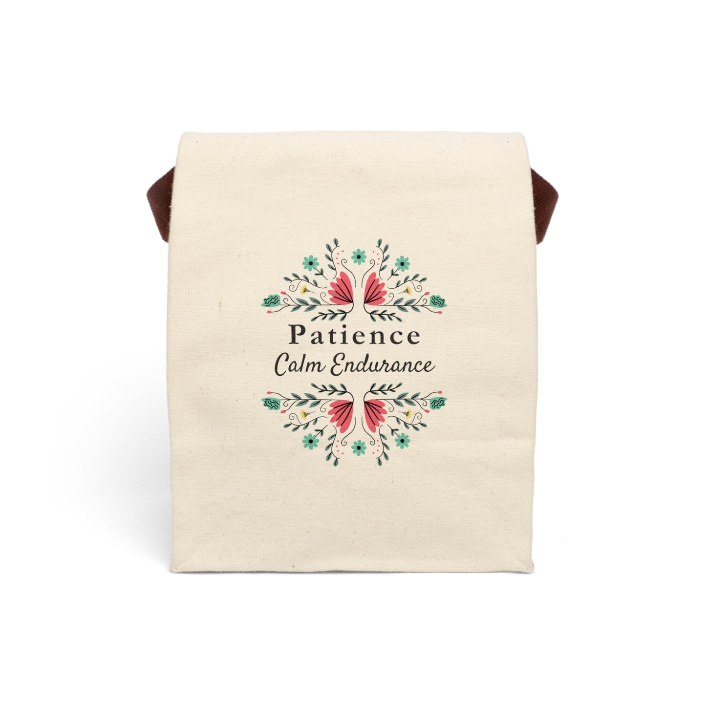 Patience Canvas Lunch Bag - Fruitage of the Spirit Design