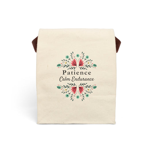 Patience Canvas Lunch Bag - Fruitage of the Spirit Design