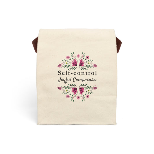 Self-Control Canvas Lunch Bag - Fruitage of the Spirit Design