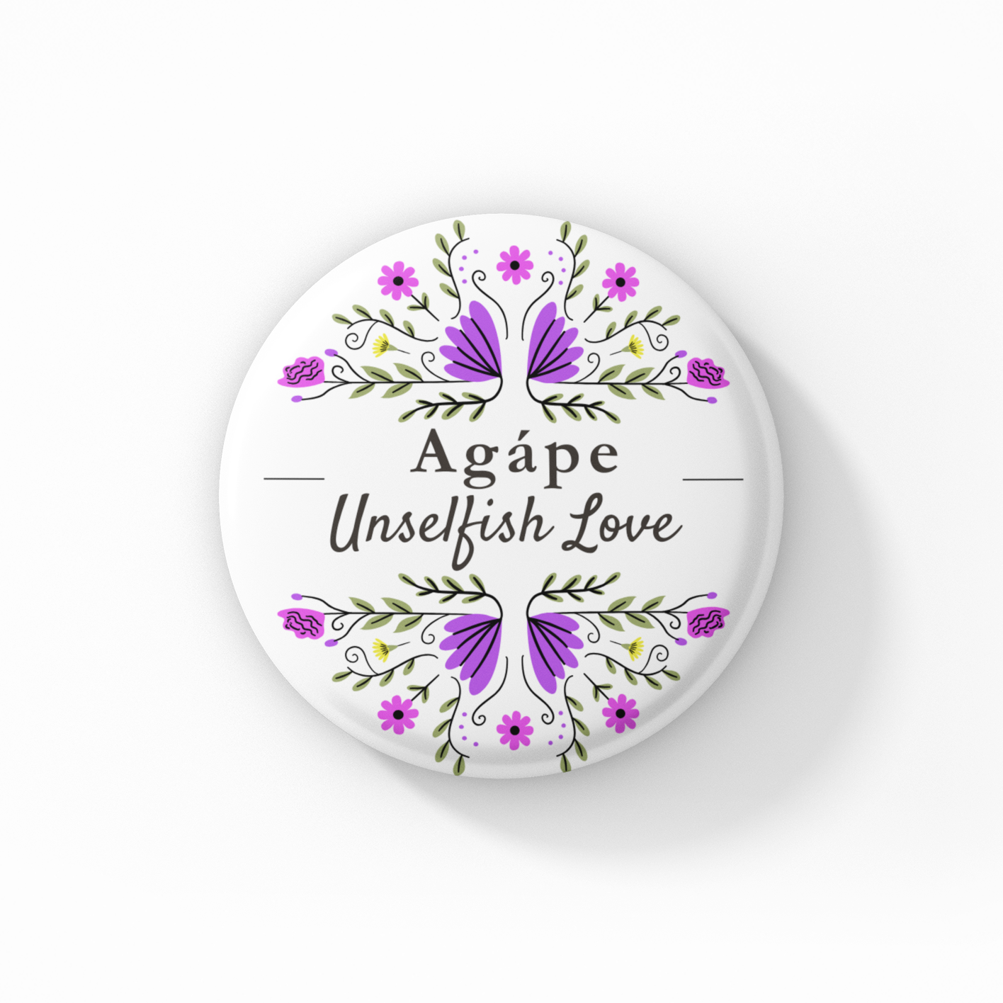 Agape Unselfish Love Button Pin