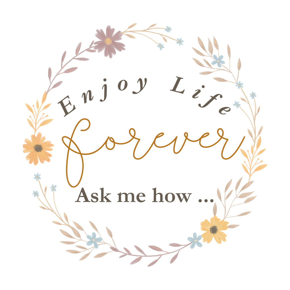 Enjoy Life Forever Floral Wreath Sticker